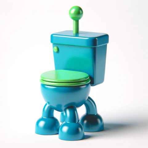 Scopino da bagno: immagine generata con DALL-E Scopino da bagno: immagine generata con DALL-E
