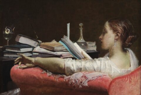 Federico Faruffini, Lettrice (Clara), 1865 ca., Galleria d'Arte Moderna, Milano